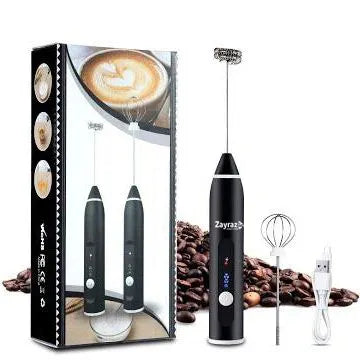 Rechargeable 2-in-1 Electric Coffee Beater & Hand Blender – Portable Mixer with 3 Speed Modes