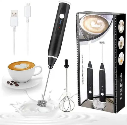 Rechargeable 2-in-1 Electric Coffee Beater & Hand Blender – Portable Mixer with 3 Speed Modes