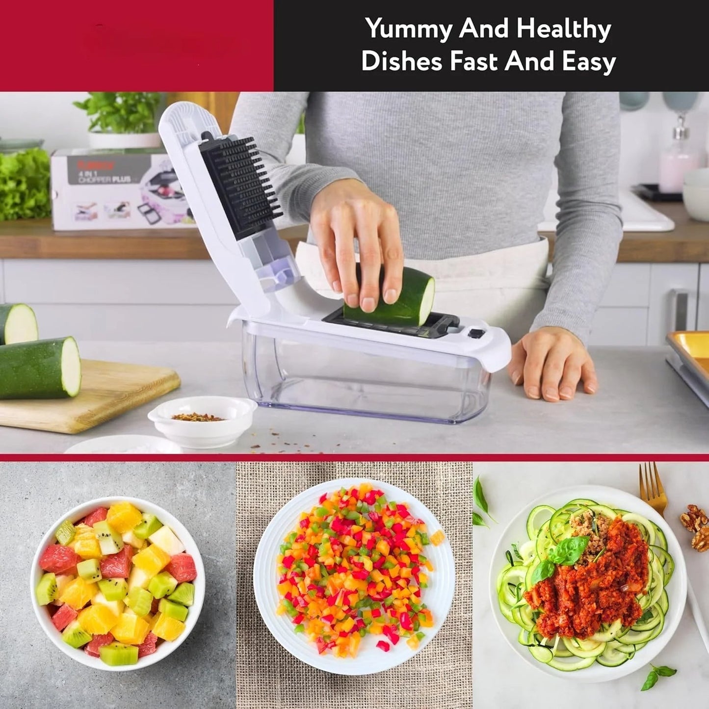 Multifunctional Vegetable Chopper Pro – Fast, Easy & Mess-Free Food Prep